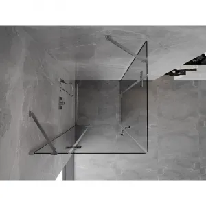 MEXEN/S - Mist H Duo sprchovací kút dvere krídlové 80 x 80, transparent, chróm 8A5-080L-080P-01-00