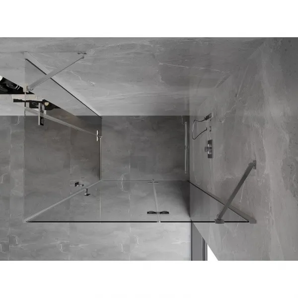 MEXEN/S - Mist H Duo sprchovací kút dvere krídlové 80 x 85, transparent, chróm 8A5-080L-085P-01-00