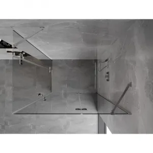 MEXEN/S - Mist H Duo sprchovací kút dvere krídlové 80 x 85, transparent, chróm 8A5-080L-085P-01-00
