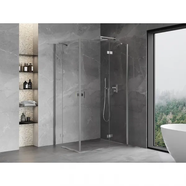 MEXEN/S - Mist H Duo sprchovací kút dvere krídlové 80 x 85, transparent, chróm 8A5-080L-085P-01-00