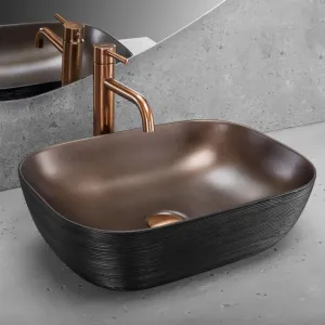 REA - Umývadlo na dosku Belinda COPPER BRUSH / Black REA-U6384
