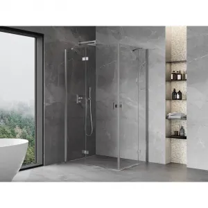 MEXEN/S - Mist H Duo sprchovací kút dvere krídlové 75 x 70, transparent, chróm 8A5-075L-070P-01-00