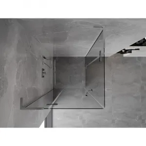 MEXEN/S - Mist HL Duo sprchovací kút dvere krídlové 80 x 80, transparent, chróm 8A5L-080L-080P-01-00