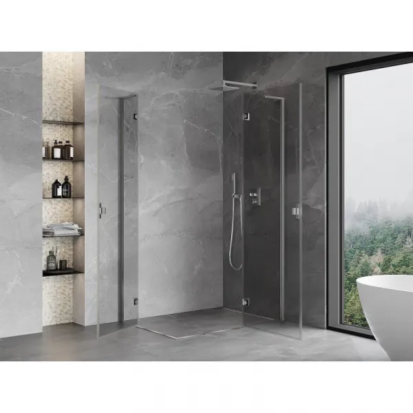 MEXEN/S - Mist HL Duo sprchovací kút dvere krídlové 80 x 100, transparent, chróm 8A5L-080L-100P-01-00