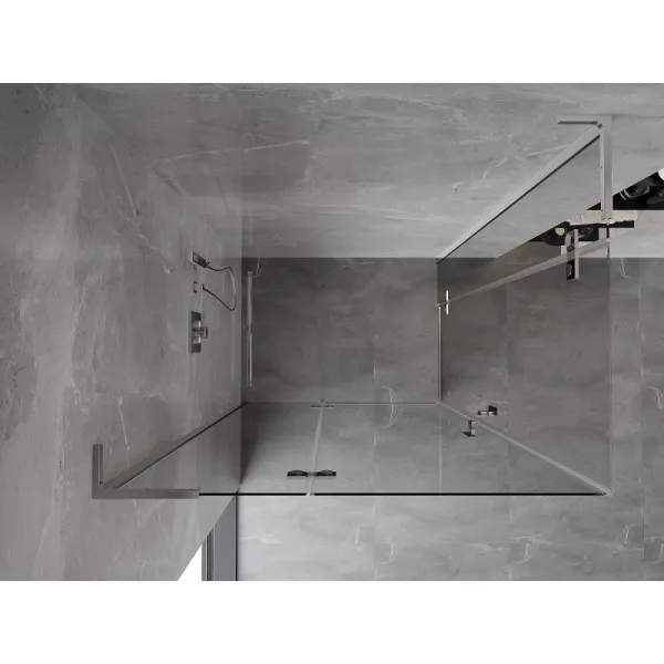 MEXEN/S - Mist HL Duo sprchovací kút dvere krídlové 80 x 70, transparent, chróm 8A5L-080L-070P-01-00