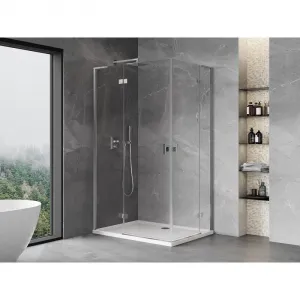 MEXEN/S - Mist HL Duo sprchovací kút dvere krídlové 80 x 70, transparent, chróm 8A5L-080L-070P-01-00