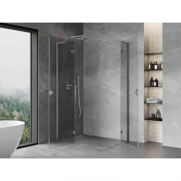 MEXEN/S - Mist HL Duo sprchovací kút dvere krídlové 80 x 70, transparent, chróm 8A5L-080L-070P-01-00