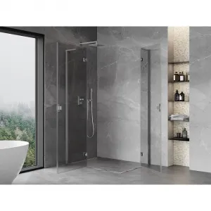 MEXEN/S - Mist HL Duo sprchovací kút dvere krídlové 80 x 70, transparent, chróm 8A5L-080L-070P-01-00
