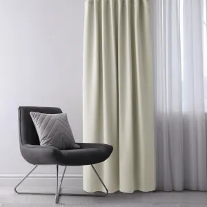 Záves AmeliaHome Blackout s priechodkami 140x270 cm krémový, veľkosť 140x270