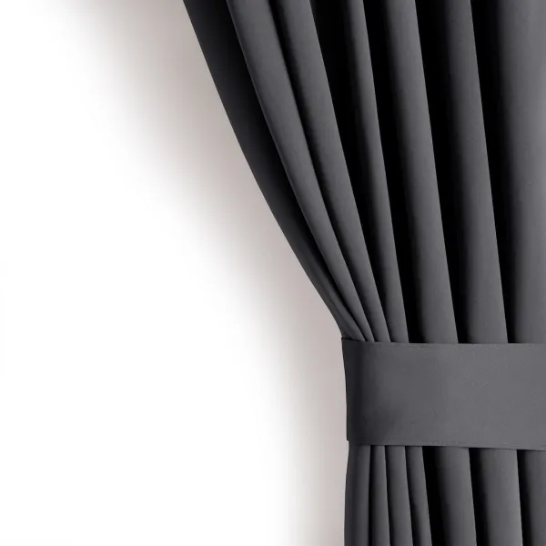 Záves AmeliaHome Blackout s multifunkčnou páskou grafitový, veľkosť 140x245
