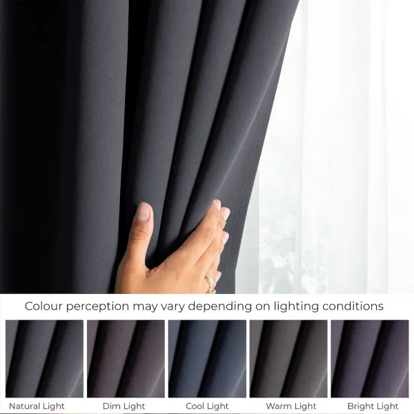 Záves AmeliaHome Blackout s multifunkčnou páskou grafitový, veľkosť 140x245