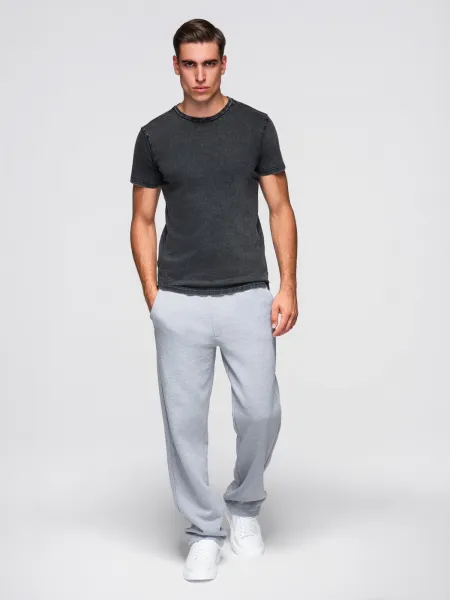 Ombre Men's T-shirt with wash effect - black