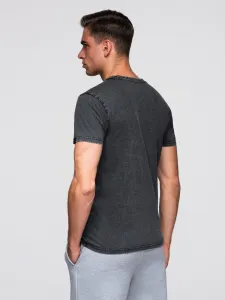 Ombre Men's T-shirt with wash effect - black