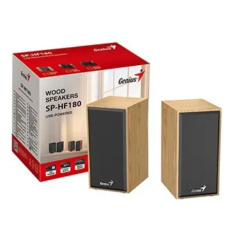 GENIUS Reproduktor SP-HF180, 3.5mm jack, 6W, světlé dřevo