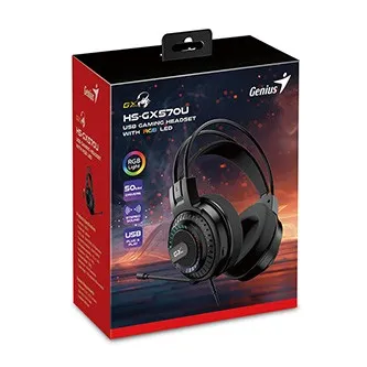 Genius GX GAMING HS-GX570U sluchátka s mikrofonem, drátové, černá, USB