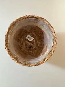 Weltbild Obal na květináč z mořské trávy, fialový, sada 3 ks