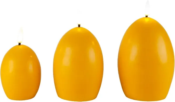 Weltbild LED svíčky Vajíčka, sada 3 ks, žluté