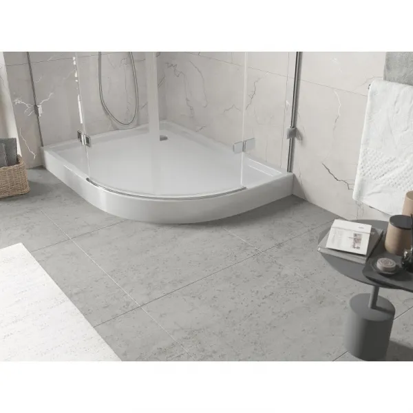 MEXEN - Flow+ Sprchová vanička štvrťkruh asymetrická ľavá 100 x 90, biela lesk 46Q109010LH