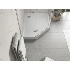 MEXEN - Flow+ päťboká sprchová vanička pravá 100 x 90, biela lesk 46P109010RH