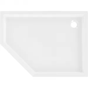MEXEN - Flow+ päťboká sprchová vanička pravá 100 x 90, biela lesk 46P109010RH