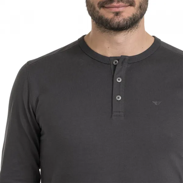 Bushman Pánske henley tričko Willber II, tmavošedé XXXXL