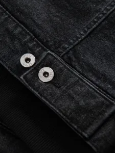 Pánska bunda s kapucňou OMBRE Jacket OM-JADJ-0220 V-3 black