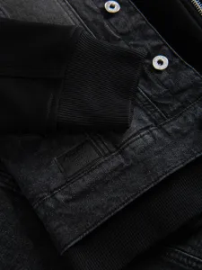 Pánska bunda s kapucňou OMBRE Jacket OM-JADJ-0220 V-3 black