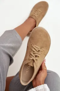 Barefoot typ tenisky z prírodného semišu Zazoo 314 béžové