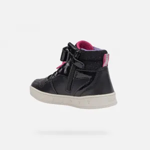 Black Girls Geox Skylin Sneakers - Girls