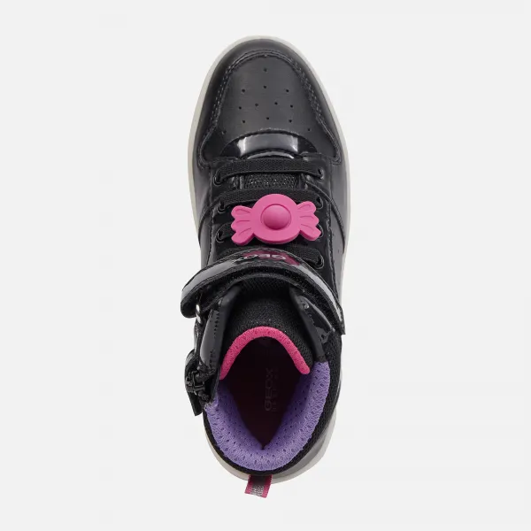 Black Girls Geox Skylin Sneakers - Girls