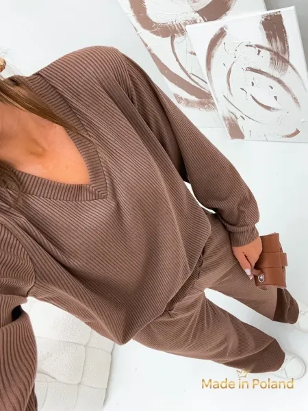Resti Cotton Women's Knitted Sweater Set Shadow Line