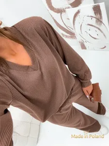 Resti Cotton Women's Knitted Sweater Set Shadow Line