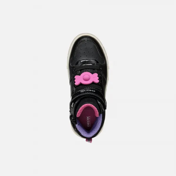 Black Girls Geox Skylin Sneakers - Girls