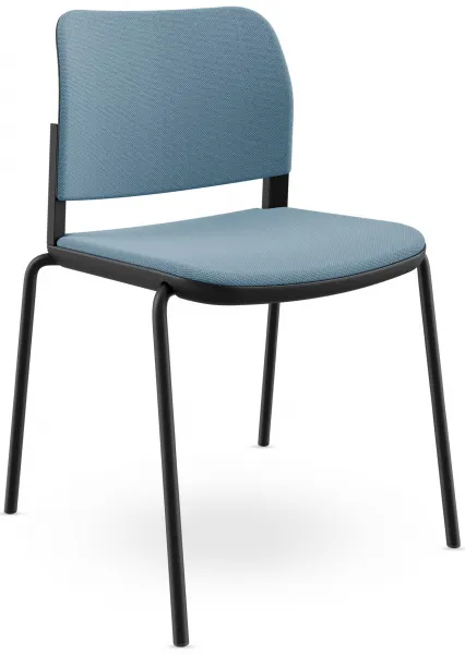 LD SEATING Konferenčná stolička DUO,DU-03-N1, čierna kostra, celočalúnená
