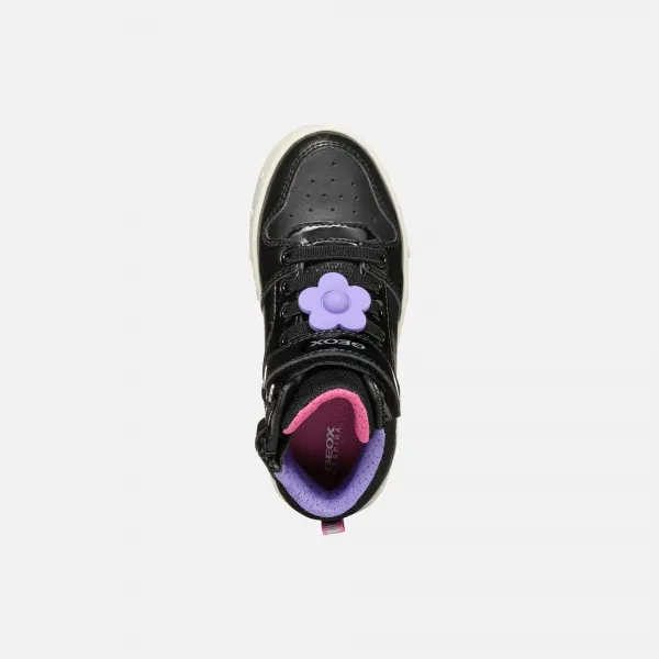 Black Girls Geox Skylin Sneakers - Girls