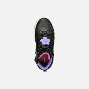 Black Girls Geox Skylin Sneakers - Girls