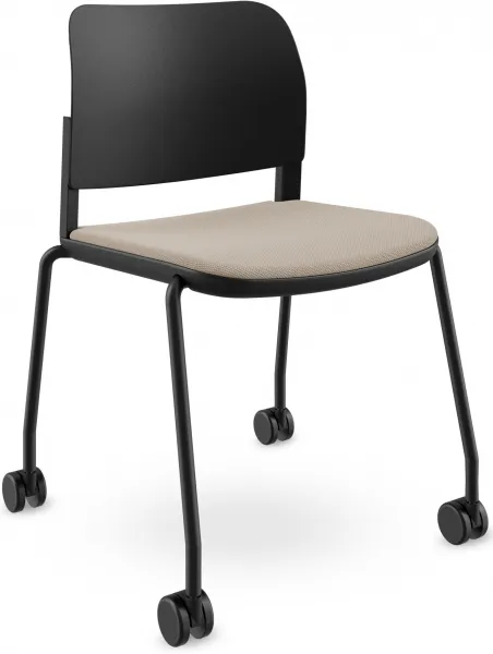 LD SEATING Konferenčná stolička DUO,DU-02-N1,RU60, čierna kostra