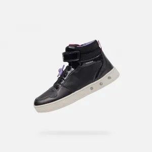 Black Girls Geox Skylin Sneakers - Girls