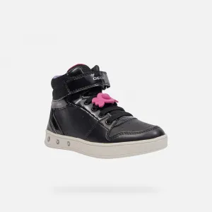 Black Girls Geox Skylin Sneakers - Girls