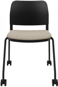 LD SEATING Konferenčná stolička DUO,DU-02-N1,RU60, čierna kostra