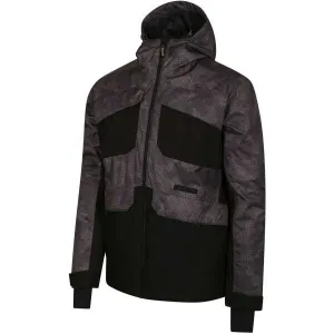 ALPINE PRO IBER Pánska lyžiarska bunda, tmavo sivá, veľkosť