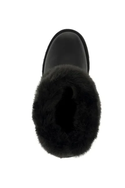 Snehule Karl Lagerfeld Skylar Signia Kollar Mid Boot Black Lthr & Textile