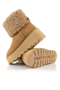 Snehule Karl Lagerfeld Skylar Signia Kollar Mid Boot Toffee Suede