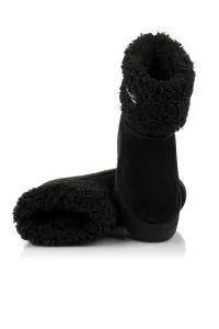 Snehule Karl Lagerfeld Skylar Signia Kollar Mid Boot Black Suede & Textile
