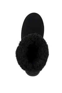 Snehule Karl Lagerfeld Skylar Signia Kollar Mid Boot Black Suede & Textile