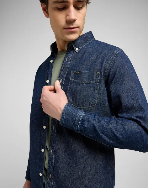 LEE Džínsová košeľa   BUTTON DOWN RINSE 112370702 Veľkosť: S