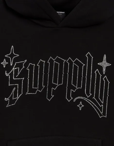 Supply&demand Mikina S Kapucňou Shard Hd Blk-Blk