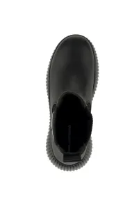 Členková Obuv Karl Lagerfeld Kreeper Lo Kable Knit Boot Black Lthr & Text / Mono