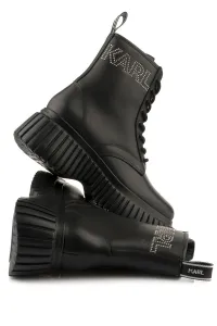 Členková Obuv Karl Lagerfeld Kreeper Wedge Micro Studs Lace Boot Black Lthr