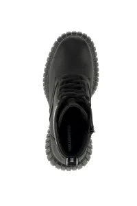 Členková Obuv Karl Lagerfeld Kreeper Wedge Micro Studs Lace Boot Black Lthr